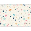 Fototapetai - Terrazzo su dideliais spalvotais elementais šviesiame fone