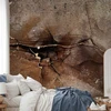 Fototapetai - Uolienų abstrakcija skilinėjančio akmens raštas