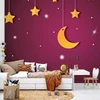 Fototapetai - Violetinis naktinis dangus su žvaigždėmis vaikams