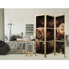 Japoniška kambario pertvara - Įspūdingos tulpės - raudonų ir baltų gėlių puokštė juodame fone