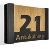 Namo numeris - Ąžuolinė adreso lentelė LOFT 30x20cm
