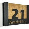 Namo numeris - Ąžuolinė adreso lentelė LOFT 40x30 cm