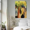 Paveikslas August Macke - Vaikščiotojas po medžiais