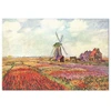 Paveikslas Claude Monet - Tulpių laukai su malūnu