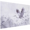 Paveikslas - Didingas skrydis - skrendanti gervė šalto monochrominio kolorito fone