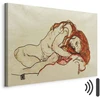 Paveikslas Egon Schiele - Pritūpusi mergina nuleista galva