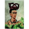 Paveikslas Frida Kahlo - Autoportretas su kasa