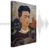 Paveikslas Frida Kahlo - Autoportretas su Changuito