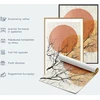 Paveikslas - Garniai virš žiemos tvenkinio - japoniško stiliaus iliustracija