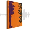 Paveikslas Henri Matisse - Juodi ir violetiniai arabeskai oranžiniame fone
