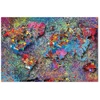 Paveikslas Pasaulio žemėlapis Jackson Pollock stiliumi