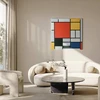 Paveikslas Piet Mondrian - Kompozicija su raudona, geltona, mėlyna ir juoda