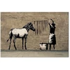 Paveikslas Plaunama zebra ant betono (Banksy)