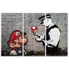 Paveikslas Super Mario grybas ir policininkas (Banksy)