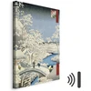 Paveikslas Utagawa Hiroshige - Būgnų tiltas ir besileidžiančios saulės kalva Meguro