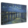 Paveikslas Vincent van Gogh - Žvaigždėta naktis virš Ronos