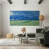 Paveikslas XXL Vincent van Gogh - Kviečių laukas po audros debesimis