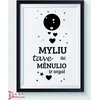 Sienų lipdukas "Myliu tave iki mėnulio ir atgal"