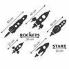 Veidrodinė dekoracija "Raketos" (PASKUTINIS)