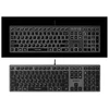A4Tech FSTYLER FX60H (Baltas su pašvietimu) klaviatūra USB QWERTY Juodas, Pilkas