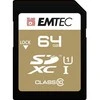 Atminties kortelė EMTEC ECMSD64GXC10GP - 64 GB - SDXC - 10 klasė - 85 MB/s - 21 MB/s - Judas, Brown