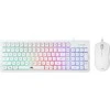 Baracuda Gaming membraninė klaviatūra su pele ORCA Gaming Combo, US išdėstymas, baltos spalvos (BGC-011)