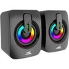 Kompiuterio kolonėlės Baracuda Stereo kolonėlės 2.0 SEASHELL, LED, juodos spalvos (BGSP-011)