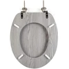 Beldray LA00000074GRYPEU7 Wooden Toilet Seat