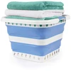 Beldray LA00000152EU7 40l Collapsible Laundry Basket, Baltas/Mėlyna
