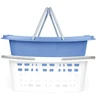 Beldray LA030450CRNFPEU7 Set Of Two Laundry Baskets, Baltas/Mėlyna