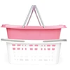 Beldray LA030450PNKFPEU7 Set Of Two Laundry Baskets, Baltas/Rožinė