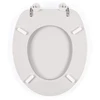 Beldray LA032355PGRY Wooden Toilet Seat, Baltas