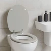 Beldray LA032355PGRY Wooden Toilet Seat, Baltas