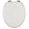 Beldray LA032355PGRY Wooden Toilet Seat, Baltas