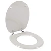 Beldray LA032355PGRY Wooden Toilet Seat, Baltas