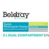 Beldray LA035235WHTFEU7 5 litrų dviejų skyrių šiukšliadėžė – Baltas