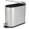 Beldray LA036683SSPEU7 Slimline D-Shaped Pedal Bin 5-Litre, Sidabrinis