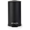 Beldray LA036690BLKPEU7 Slimline D-Shaped Pedal Bin 5-Litre, Baltas