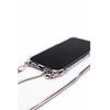 Dėklas Evelatus Xiaomi Redmi 7 Silicone Transparent with Necklace TPU Strap Sidabrinis