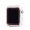 Išmaniojo laikrodžio apsauginis ekrano rėmelis Apple watch, Rožinės su baltu spalvos, 44mm