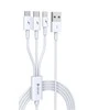 USB laidas Devia Smart 3in1 microUSB-Lightning-Type-C 1.2m baltas