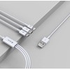 USB laidas Devia Smart 3in1 microUSB-Lightning-Type-C 1.2m baltas