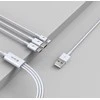 USB laidas Devia Smart 3in1 microUSB-Lightning-Type-C 1.2m baltas