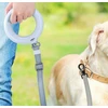 Doggy Village LUMINOUS Pavadėlis - Tvirtas 3 viename pavadėlis su LED žibintuvėliu, spalvotu rankenos apšvietimu ir higieninio maišelio dozatoriumi vidutiniams ir dideliems šunims, pilkas