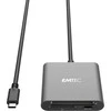 EMTEC T610C - SD CF Micro SD kortelių skaitytuvas - UHS 1 klasė - USB-C 3.1 Gen 1 - CompactFlash (CF 1 tipas/CF+) - Micro SD