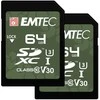 Atminties kortelė Emtec SDXC 64GB UHS-I U3 V30 Outdoor 2 pcs