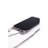 Dėklas Evelatus Xiaomi Redmi 8 Silicone Transparent with Necklace TPU Strap Sidabrinis