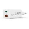 Hama mini GaN 45W PD/QC 1x USB-C, 1x USB-A balta