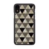 Ikins Juodas telefono dėklas iPhone XR su „Pyramid“ raštu