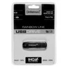 STICK 16GB 2.0 Intenso Rainbow Line juodas